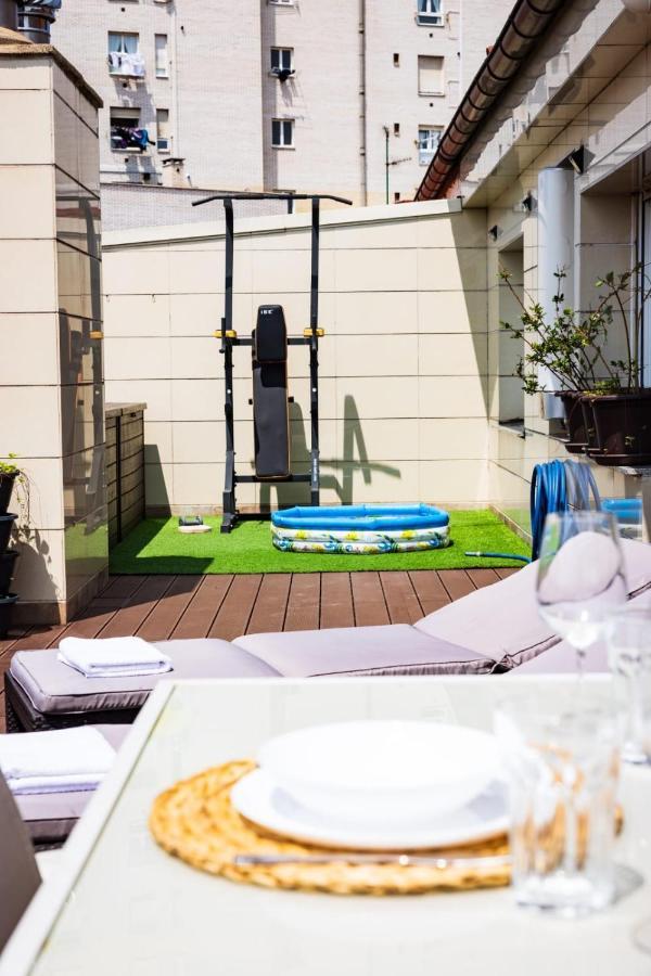 Ferienwohnung Lujoso Atico Entre 2 Playas Con Garaje, Terraza, Vistas Y Wifi Gijón Exterior foto