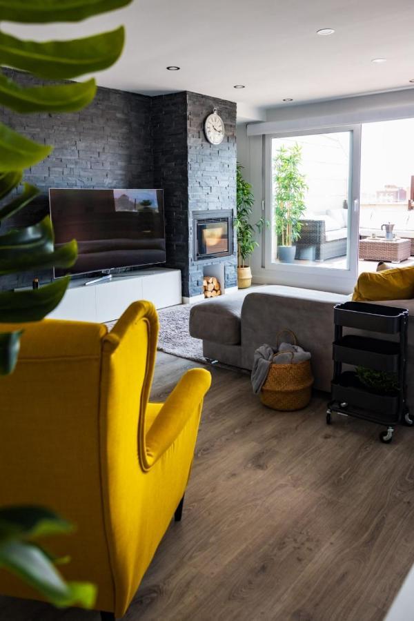 Ferienwohnung Lujoso Atico Entre 2 Playas Con Garaje, Terraza, Vistas Y Wifi Gijón Exterior foto